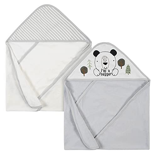 Image of Gerber Baby 2-Pack Hooded Towels, Bear Green, 26"x 30