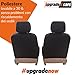 Upgrade4cars Fundas Asientos Delanteros Coche Universales Negro Protector de Asiento Delantero para...