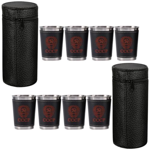 CHICAMPERA Juego de 2 Tazas de Vino de Acero Inoxidable de 70ml Diseño Creativo y Superficie Lisa, Ligeras y Portátiles para Camping y Senderismo
