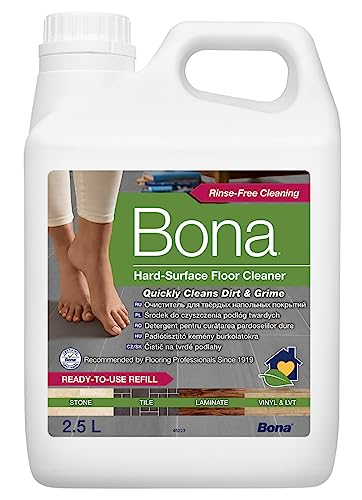 Image of Bona Marble, Stone, Tile, LVT & Laminate Floor Cleaner Liquid Refill Can (2.5 Ltr) (88 oz) Home | Floor | No Harmful Chemicals | Kids & Pets Safe | Removes Dirt & Tough Stains | Multi Surface Use