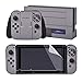 eXtremeRate kit d'Autocollants pour Nintendo Switch Manette avec 2Pcs Protecteur d'Écran Film Protection(Console & Joycons & Dock & Grip)-Style Snes 16 Bits