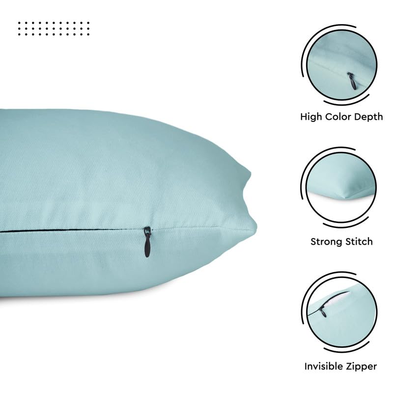 Encasa XO Cotton Throw Pillow Covers Set of 2 I 20x20 in (50x50 cm) - Image 4