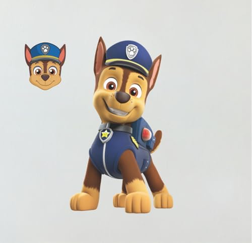 Paw Patrol Chase Wall Decal - Large 20 Vinyl Wall Sticker Bedroom Decorations - Paw Patrol Room Decor Peel and Stick