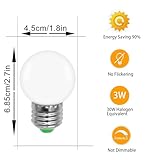 TRIJZHOU 5 Pack E27 LED Light Bulbs Equivalent 30W Halogen Cool White 6000k 3W 280LM 220V 230V Edison Screw Energy Saving G45 Base Golf Ball Bulb Non Dimmable for Home Indoor Lighting - Image 3
