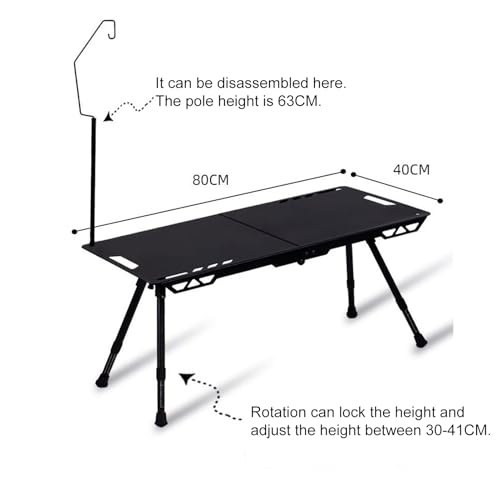 Table pliante de jardin réglable pour vos barbecues et repas en terrasse - 8