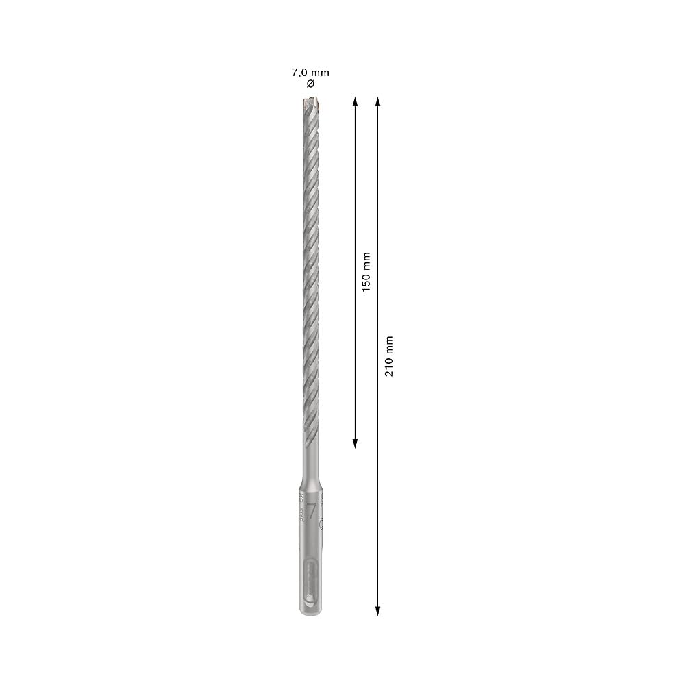 Bosch 1x PRO SDS plus-5X Kırıcı Delici Delme Ucu (Donatılı Beton, Beton, Ø 7,00 mm, Professional Aksesuar Kırıcı Delici)