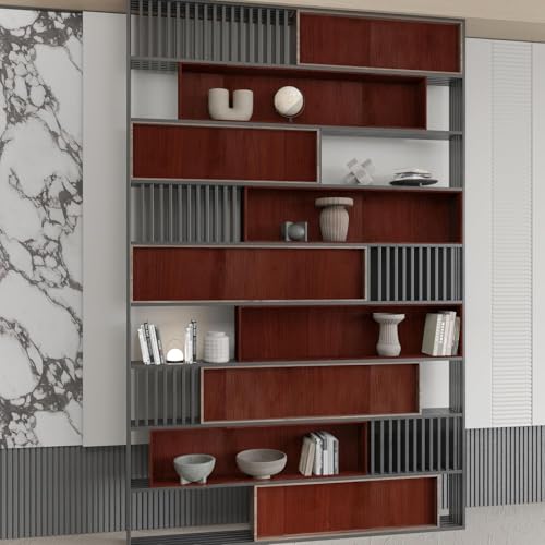 Image of WALLMATE Brown Wood Wallpaper Peel and Stick Self Adhesive Contact Paper for Cabinet Countertop Shelf Drawer Wall Door Desk Table Cabinet Vinyl Roll (Red Wood, 24x150)