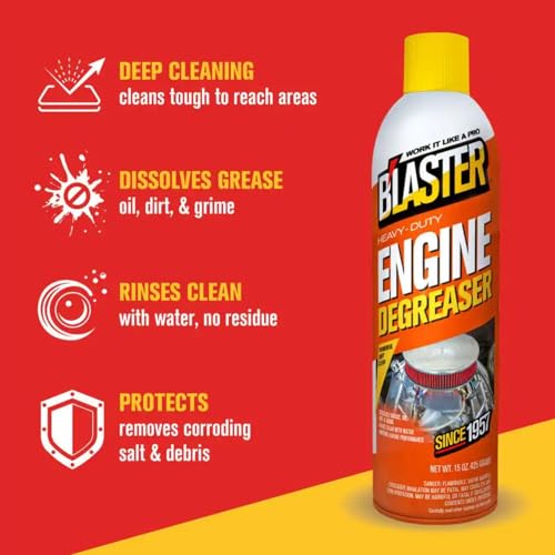 Blaster Engine Cleaner and Degreaser, 15 Ounces, Pack of 6