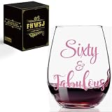 60th Birthday Gifts for Women - Personalized 15 Oz Wine Glass & 1965 Themed Decorations - Keepsake for Mom, Wife, Aunt - Happy 60th Celebration Gift (Born in 1965) -33