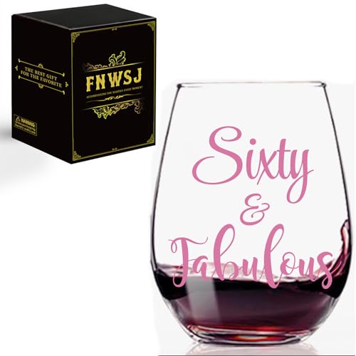 60th Birthday Gifts for Women - Personalized 15 Oz Wine Glass & 1965 Themed Decorations - Keepsake for Mom, Wife, Aunt - Happy 60th Celebration Gift (Born in 1965) -33