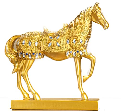 Sculpture de cheval en résine premium : objet d'art haut de gamme au design artistique abstrait
