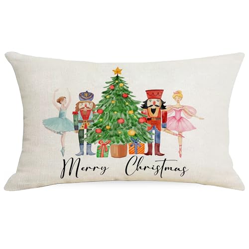 Oneshlee Weihnachten Kissenbezug 30x50, Weihnachtskissenbezug...