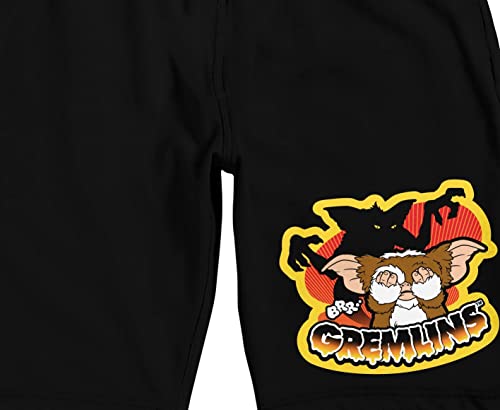 Gremlins Characters Gizmo and Stripe Men's Black Graphic Sleep Shorts2