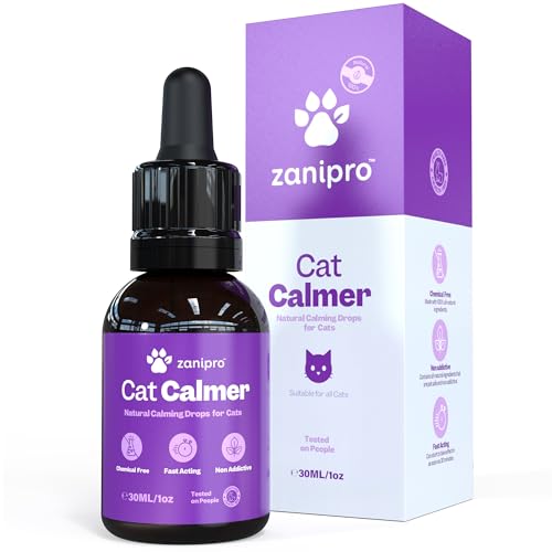 Tropfen Katze Beruhigung, Beruhigungsmittel für katzen, Beruhigung Katze, Baldrian Katze - Anti Stress für Katzen, 100 % Natürlich, 30 ml