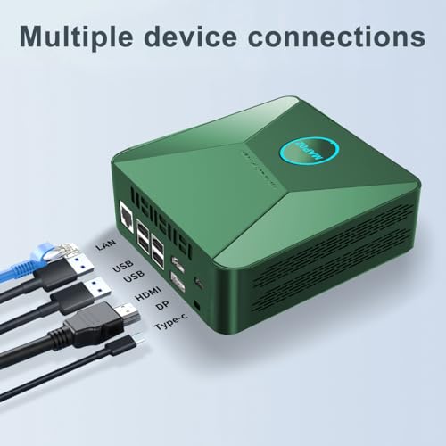 Image of Mini PC, Mini Computer with Celeron N4500 4GB DDR4 128GB M.2 SSD, Mini Desktop Computer with Fan, 4K UHD Triple Display /Dual DDR4 /Dual SSD /BT /Wifi /RJ45 /DP /Type C