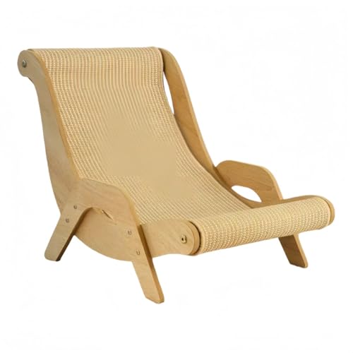 VZX猫用段ボール爪研ぎ丈夫高密度改善運動不足段ボール猫のおもちゃストレス緩和猫爪研ぎ組み立て簡単猫ソファーベッド省スペース寂しさ解消ペット用破壊防止家具 (剣麻椅子です,竹節柄【特大サイズ】猫爪磨き板:30 斤以内の猫に適しています)