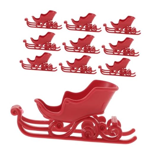 Anneome Fabrication De Décorations De Traîneau du Père Noël 10 pièces De Traîneau en Plastique pour Décorations De Noël pour La Maison