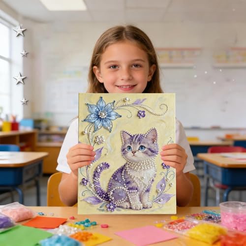 Peinture de perles pour adultes 30x40cm animau mignons kit fait main