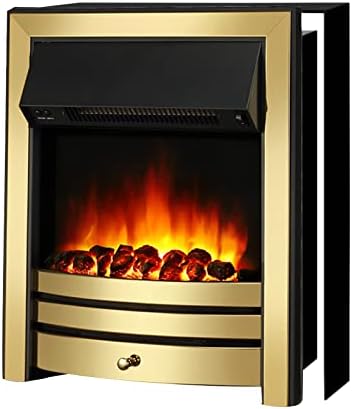 Endeavour Fires Roxby Inset Electric Fire Chrome Trim and Fret, 220/240Vac 1&2kW, 7 Day Programmable Remote Control Freestanding Electric Fire (with full depth spacer)