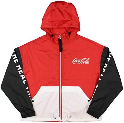 Coca-Cola Windbreaker Zip Up Hooded Track Jacket (Large 11