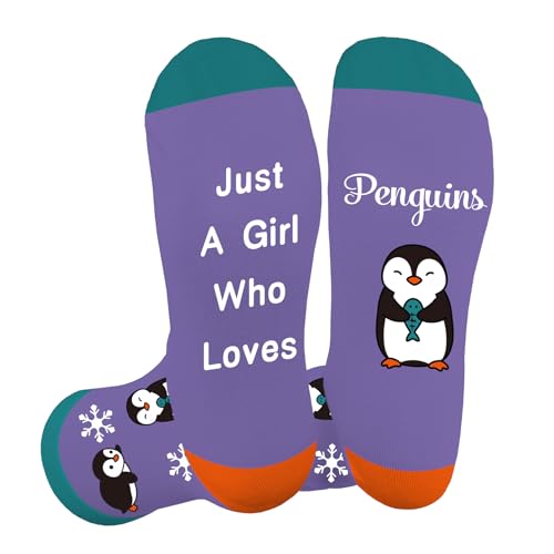 LSVGSAK Penguin Gifts Socks for Women Girls Penguin Lovers Christmas Birthday Present for Daughter Wife Sister Girlfriend Stocking fillers Novelty Socks