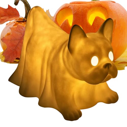 Lanterne Chien Effrayante Cadeau Original Figurines Table Résine Halloween Adultes