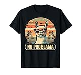 No Problama Llama With Shades Fans Retro Sunset