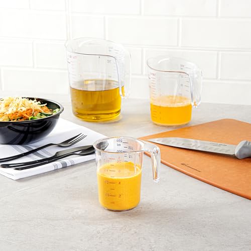 Image of Restaurantware Clear Plastic Cup Measuring Cup, 3.8 x 3 x 3.8 In