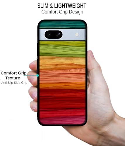 Image of Colorful Thread Design Premium 2D Printed Metal Back Case Cover for Google Pixel 7A 5G
