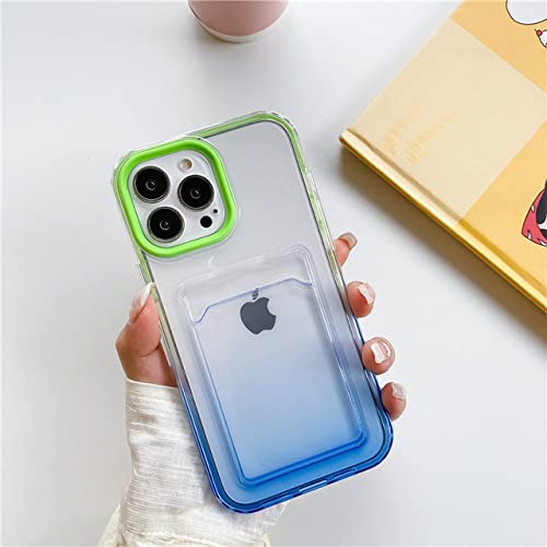 Coque silicone iPhone 11 antichoc avec porte-carte et dégradé transparent