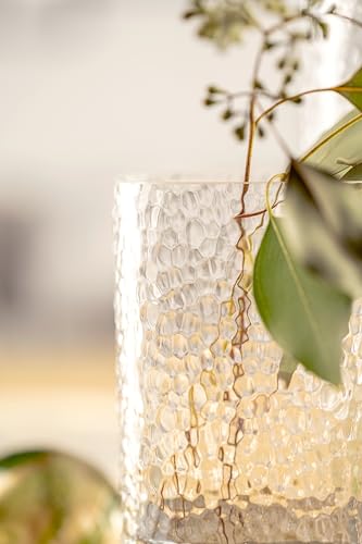Vase en verre structuré Leonardo Martello idéal pour bouquets de table - 5