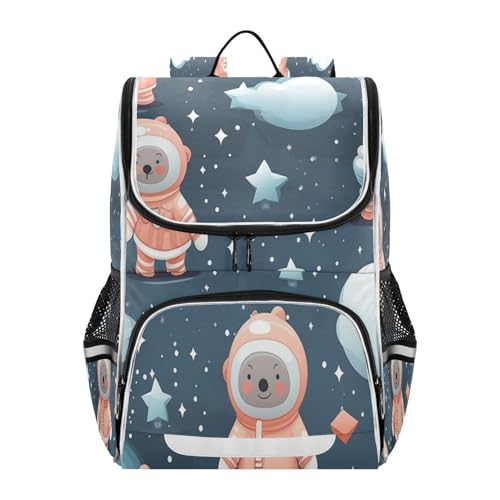 Sac à dos étudiant motif ours à haute capacité pour la rentrée des filles et garçons
