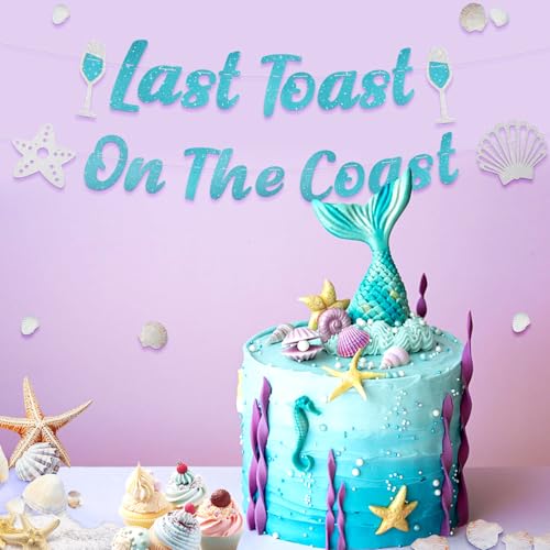 Image of Last Toast on The Coast Banner, Beach Bachelorette Party Decoration Bridal Shower Decor for Party Decoration Bach Backdrop Beach Bachelorette