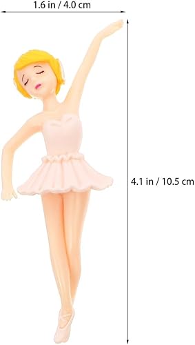 Miniatura 2 de BESTOYARD 20 adornos para tartas de bailarina para niñas, figuras de bailarina de ballet, decoraciones de fiesta de cumpleaños, adornos elegantes y