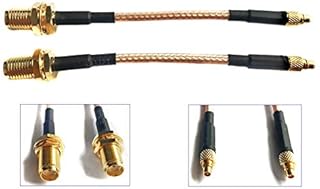 Pack of 2 RF RG316 Pigtail SMA Female Antenna Connector to Straight MMCX Male no Angle Coaxial Cable Adapter (2.5 inches (6.5 cm))