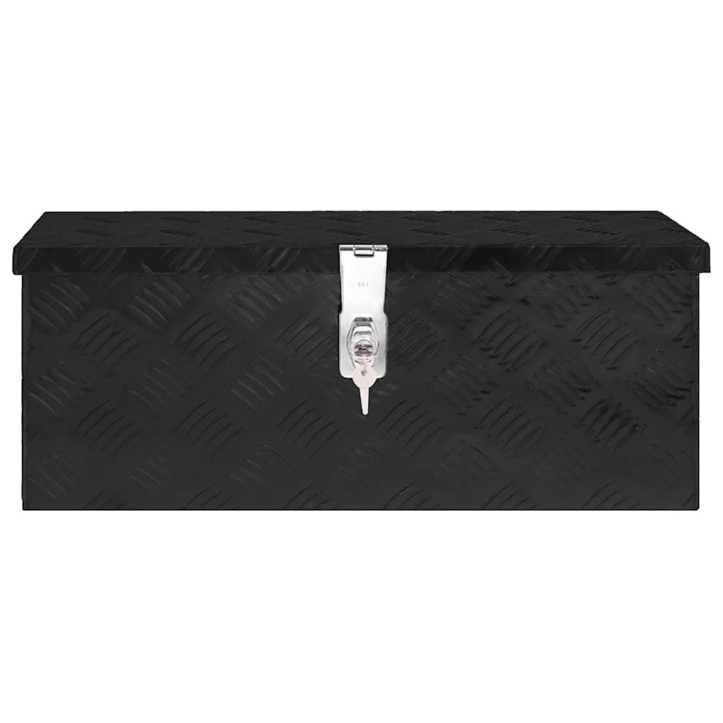 Genérico Caja de almacenaje de Aluminio Negro 60x23,5x23 cm,Bricolaje,Accesorios de Bricolaje,Organización y Almacenamiento de Herramientas,Cajas de herramientas-152249