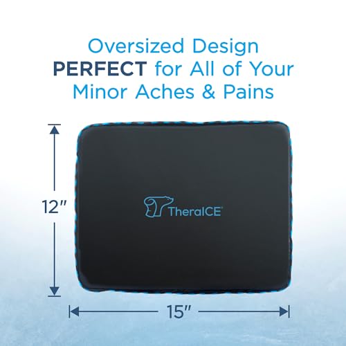 Image of TheraICE PROpack Cold Therapy Reusable Cold Gel Ice Pack - Extra Large 12x15 - Great for Muscular Back Pain, Shoulder, Hip Knee - Oversized Multipurpose Cold Icepack for Minor Aches & Pains