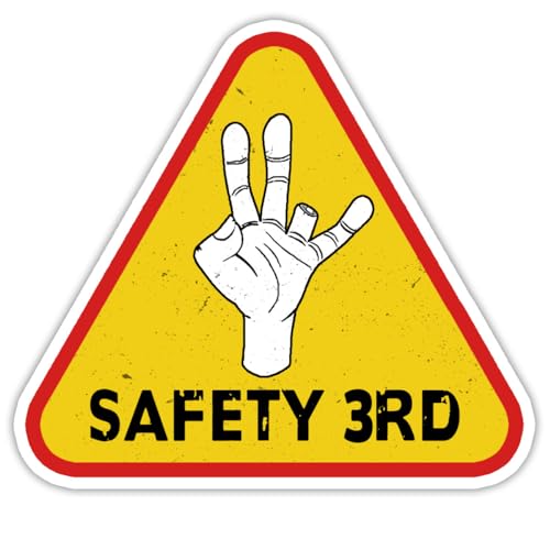 (3PCS) Safety 3rd Funny Hard Hat Sticker, Hard Hats for Men Hard Hat Accessories, Toolbox Sticker, Hard Hat Sticker, Offensive Hard Hat Sticker