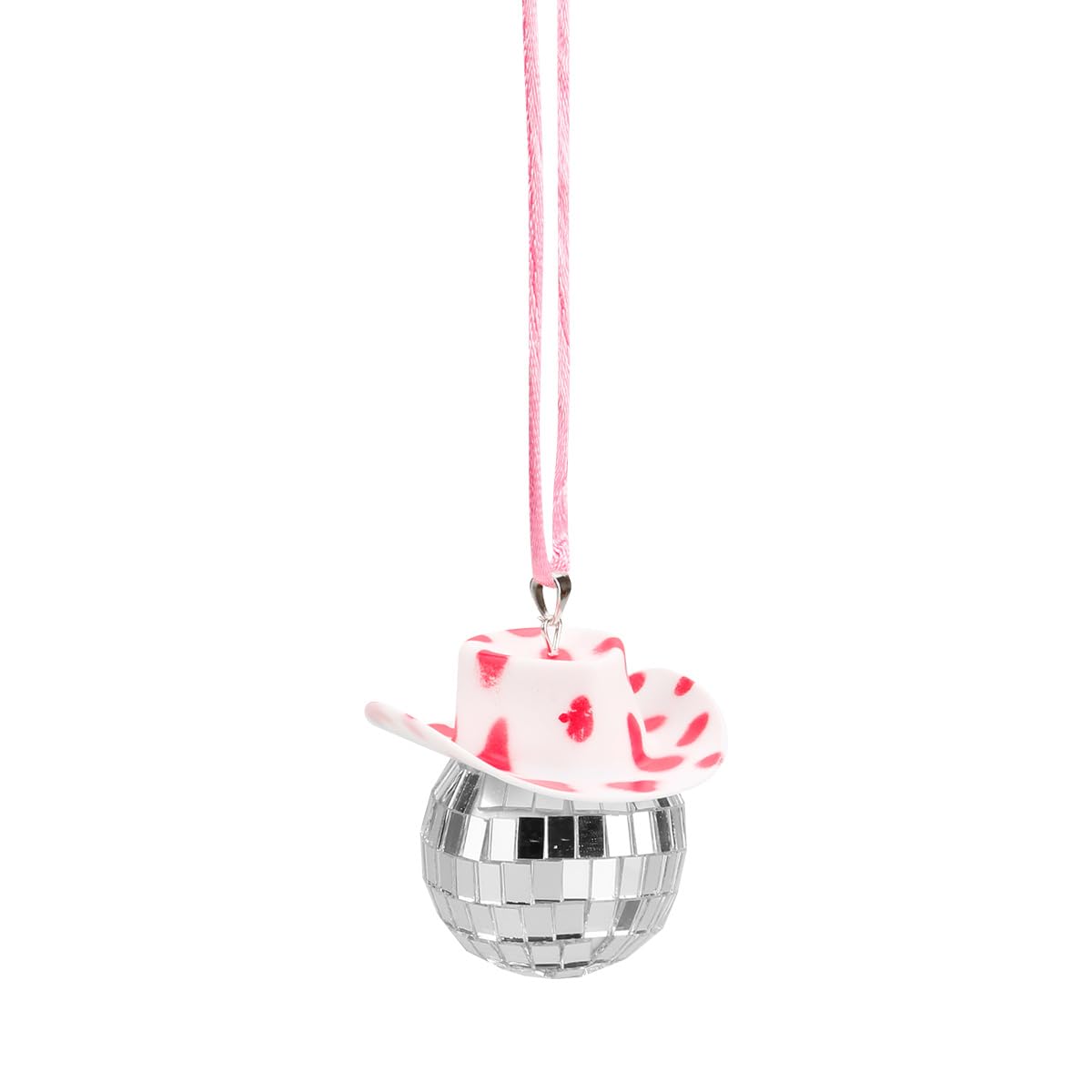 Tabanzhe Not Easily Deform Disco Ball Cowboy Hat Car Accessories - Fun and Quirky Car Interior Decor for Women, Men, Truck, SUV