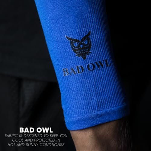 Image of BADOWL Powerflex Gym Sleeves - Unisex Compression Workout Arm Sleeves for Running, Cycling, Gym & Outdoor Sports - UV Protection, Breathable, Stretchable
