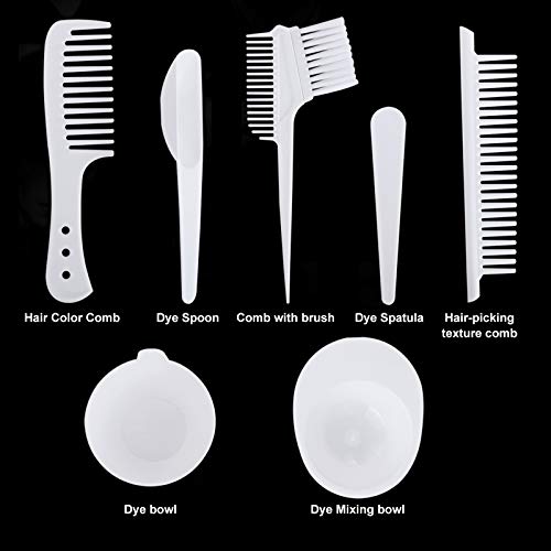 Yuwao pçs/conjunto de ferramentas de tintura de cabelo pente de cor de cabelo e tigela conjunto tige