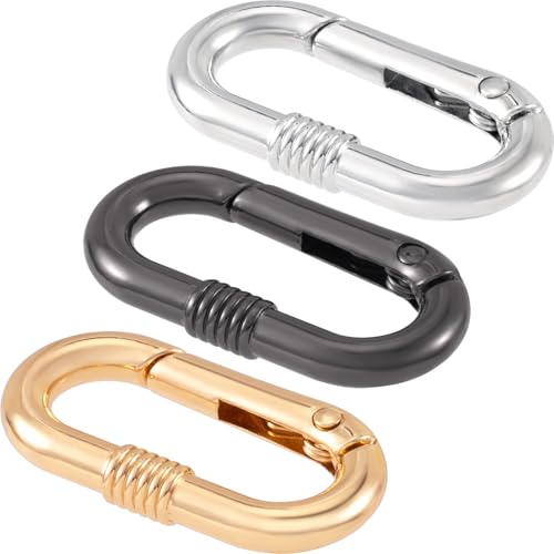 Image of Oval Spring Ring Clips, Metal Keyring Purse Clip