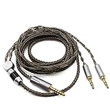 Youkamoo 4.4mm Cable Compatible for Hifiman HE4XX, HE-400i Headphones 8 Core Braided Silver Plated Replacement Audio Upgrade Cable (4.4mm to Dual 3.5mm Male Version)