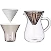 KINTO SCS 27643 Coffee Carafe Set, 2 Cups, Plastic, Microwave and Dishwasher Safe, Gift, Present