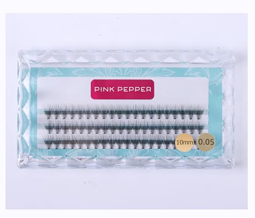 PINK PEPPER セルフ まつげエクステ ホンマに細い 0.05mm ! セルフまつエク 部分用 ツケマ DIY マツエクm 20本束 (10mm)