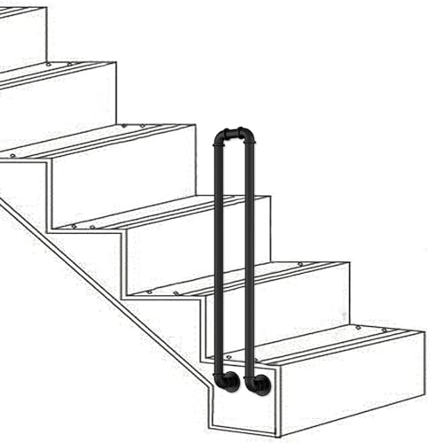 Rambarde d'escalier extérieure robuste en U, design haut de gamme de 75 cm