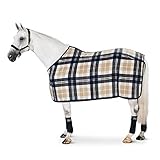  Eskadron Dralon Abschwitzdecke insigniablue Taupe Check Gr. L o. XL XL (155cm)