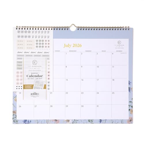 Blue Sky The Everygirl 2026-2027 Monthly Academic Year Wall Calendar, July 2026 - June 2027, 15