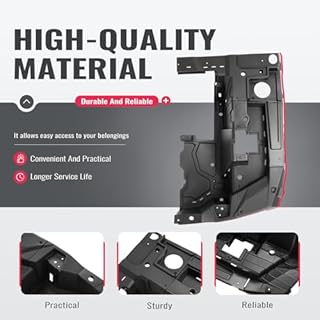 TEBEDI Black Rear Bed Box Right Side Compatible with 2014-2023 Polaris RZR XP 1000/4 1000/Turbo 4 S Replacement for 5454271 5454270 Textured Plastic