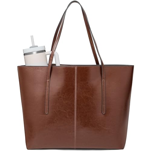 Image of LAORENTOU Women Crossbody Handbags Genuine Leather Satchel Handbags for Women Top-handle Shoulder Tote Purses